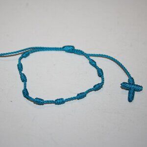 Beautiful blue Cross bracelet adjustable